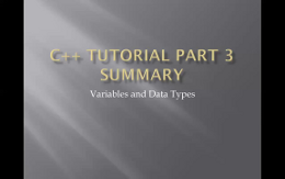 4. Introduction to c++: Variable and data types summary: Basic Programming for Beginners